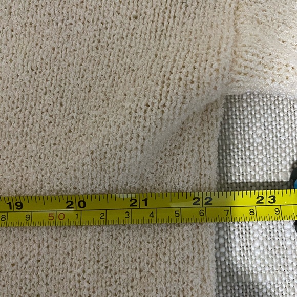 Peyton Primrose Anthropologie Ivory Tie Up Front Oversized Sweater. Size L/XL - Picture 15 of 16